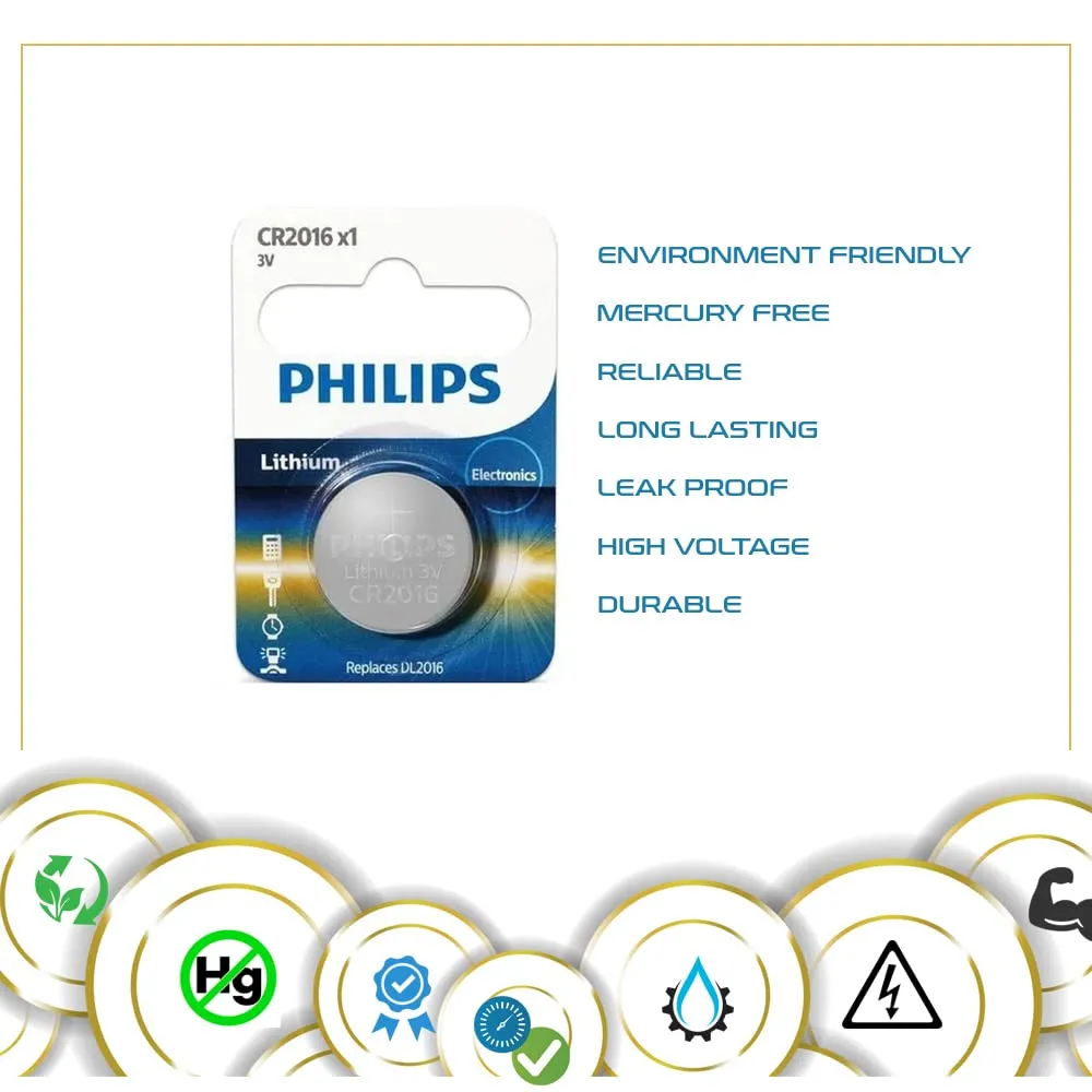 Philips Cmos Battery 3v CR2016 view 2